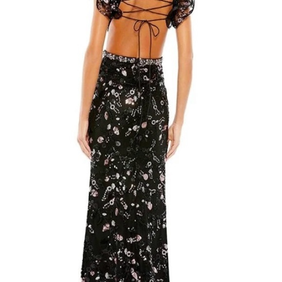 Mac Duggal 68043 NWOT Ruffle Sleeve Embellished Dress - Picture 5 of 10